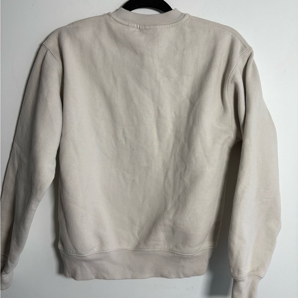Aritzia TNA Cozy Fleece Perfect Crew Marcona Beige XS - Picture 10 of 14